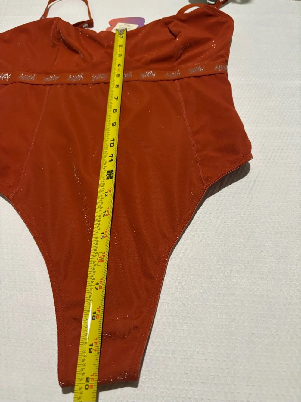 YITTY Rust Orange Shimmer One-Piece - Picture 13 of 16